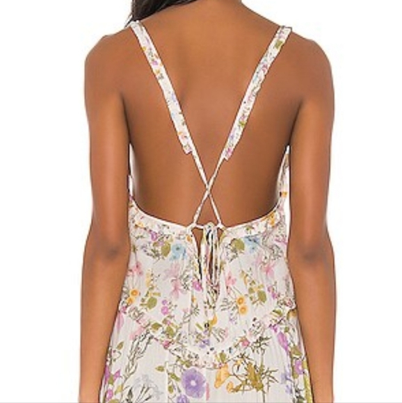 New Spell Designs Wild Bloom Strappy Maxi dress celestial midi x Revolve S gown - Picture 4 of 9